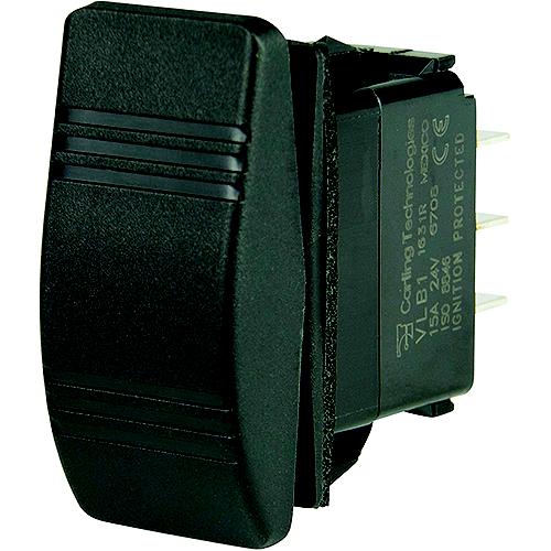 Bep 1001809 Weather Resistant Contura Dimmer Rocker Switch, (On)-Off-(On), Dpdt, 1/4