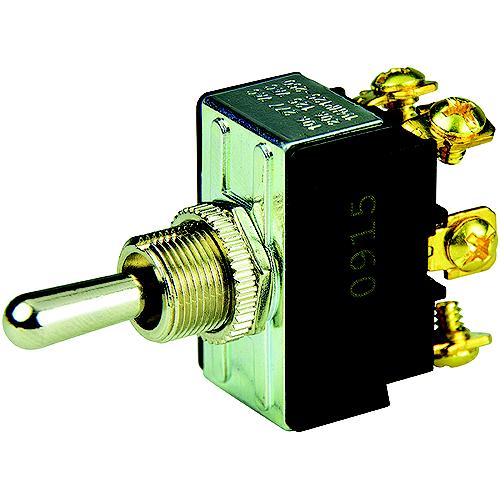 Bep 1002012 Chrome Plated Toggle Switch, (On)-Off-(On), Dpdt, #6-32 Screw Terminals - 1002012 - 969-1002012F1