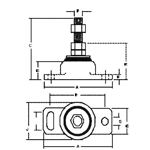 Rubber Engine Mount - 80001 - 109-80001F1