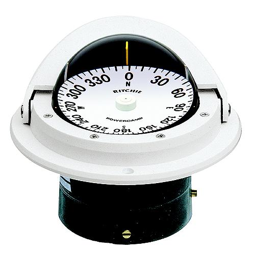 Voyager Compass-Flush Mount, Flat Dial, White - F82W - 128-F82Wf1