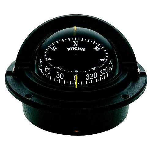 Voyager Compass-Flush Mount, Combi Dial, Black - F-83 - 128-F83F1