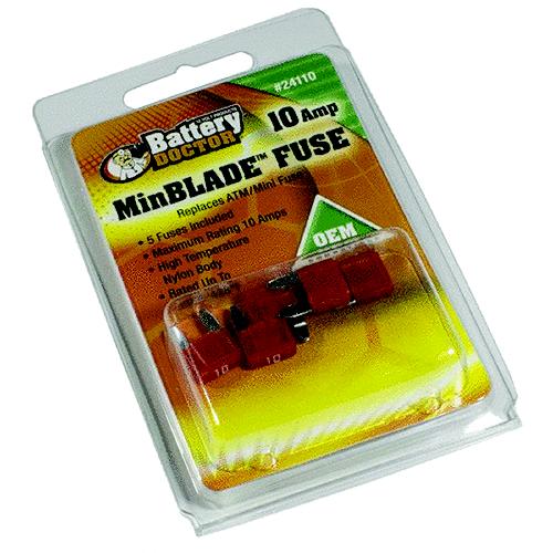 Battery Doctor Minblade™ Fuses, 10A, 5/Pk - 24110 - 240-24110F1