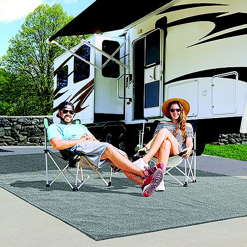 Prest-O-Fit 21204 Surface Mate Patio Rug, 8' X 12', Gray - 2-1204 - 330-21204F1