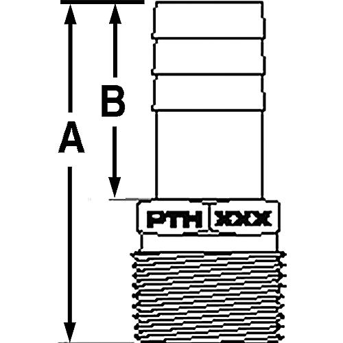 Groco Pth Bronze Standard Flow Pipe-To-Hose Adapter With Npt Thread - Pth-750 - 34-Pth750F1