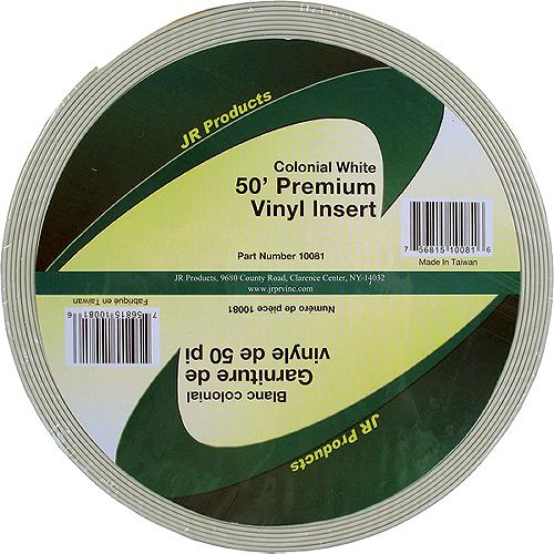 Jr Products Vinyl Insert - Premium, 50' Colonial White - 10081 - 342-10081F1