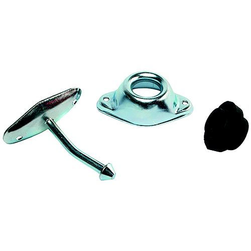 Rv Designer Entry Door Holder - Metal Plunger Angled, 4-3/4