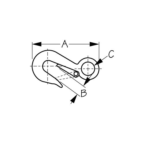 Seadog 1463001 Stainless Steel Safety Snap, 3-15/16