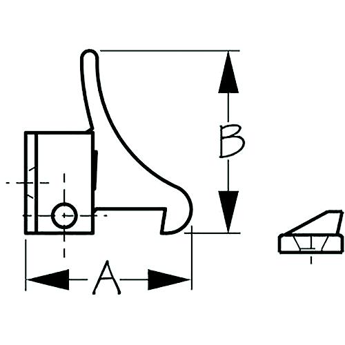 Sea-Dog Line 2270301 Elbow Catch, Black, A:,1-1/8