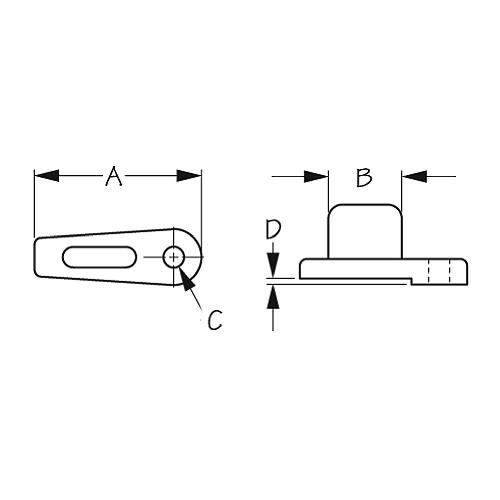 Thumb Latch Ea - 324180-1 - 354-3241801F1