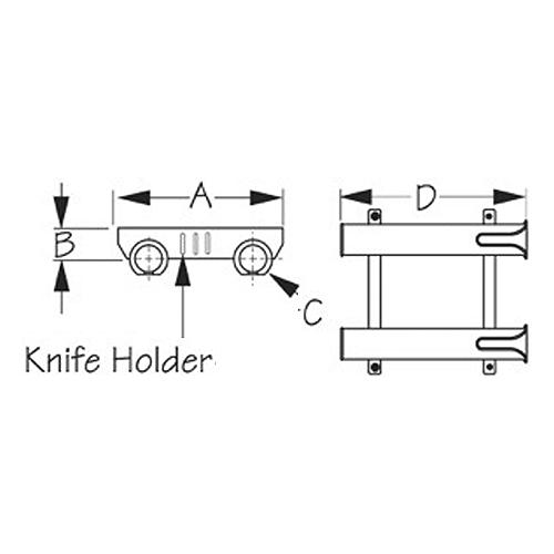 2 Pole Rod Storage Rack, White - 325028-1 - 354-3250281F1