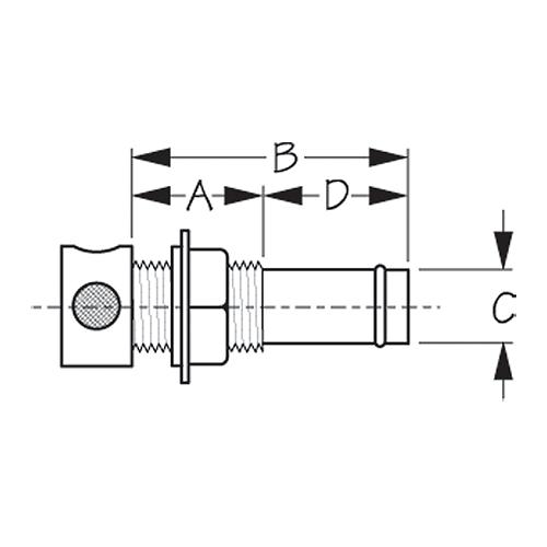 Straight Gas Tank Vent, Chrome Zinc, Carded - 352110-1 - 354-3521101F1