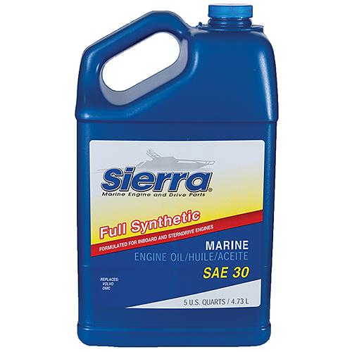 Sierra 94104 30 Wt. Full Synthetic 4-Cycle Marine Engine Oil, 5 Qt. - 18-9410-4 - 47-94104F1
