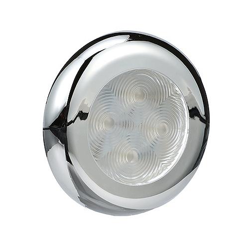 Seachoice Led Courtesy Interior Light Chrome/White Bezel, White Led - 3101 - 50-03101F1