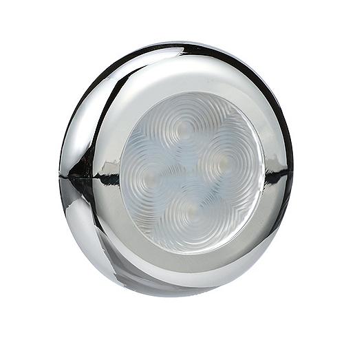 Seachoice Led Courtesy Interior Light Chrome/White Bezel, Blue Led - 3121 - 50-03121F1