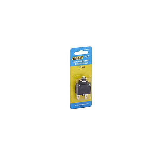 Seachoice Mini Push To Reset Circuit Breaker, 15 Amp - 13401 - 50-13401F1