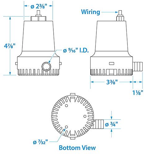 Seachoice 12V Bilge Pump - 50-19271 - 50-19271 Superseded By: 50-19213F1