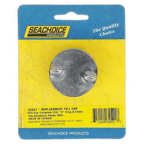 Seachoice Chrome Plated Zamak Replacement Cap For Seachoice Deck Fill 32041 - 32521 - 50-32521F1