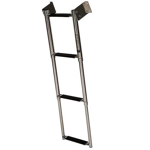 Seachoice 71231 Telescoping Transom Mount Stainless Steel 4-Step Ladder - 71231 - 50-71231F1