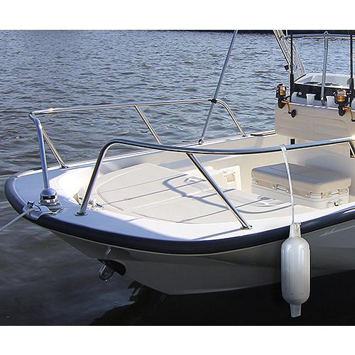 Seachoice 79001 Twin Eye Ribbed Fender, White, 4.5 X 16