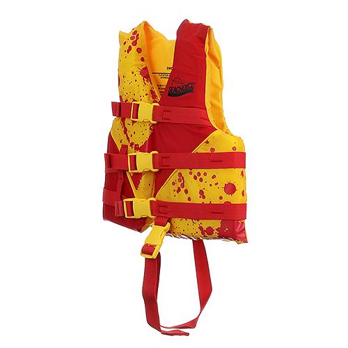 Seachoice Level 70 Life Jacket, Deluxe Adjustable Boat Vest, Bright Yellow And Red, Child, 33-55 Lbs. - 86130 - 50-86130F1