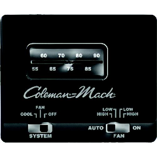 Coleman-Mach 73303861 12V Analog Cool Only Thermostat, Black - 7330-3861 - 588-73303861F1