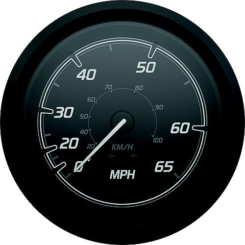 Quicksilver 8M6020100 Speedometer (65Mph), Black/Matte Black - 8M6020100 - 710-79-8M6020100F1