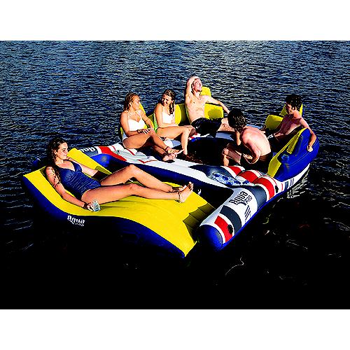 Aqua Leisure Apl20349 Giant Party Raft W/Detachable Docking Lounge, 6-7 Riders - Apl20349 - 744-Apl20349F1