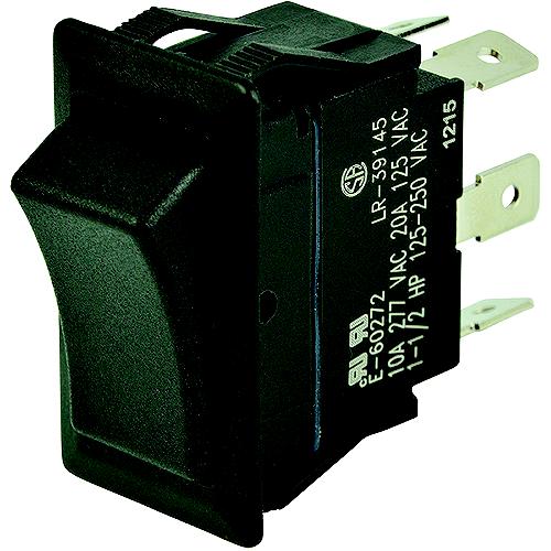 Bep 1001712 Rocker Switch, On-Off-On, Dpdt, 1/4