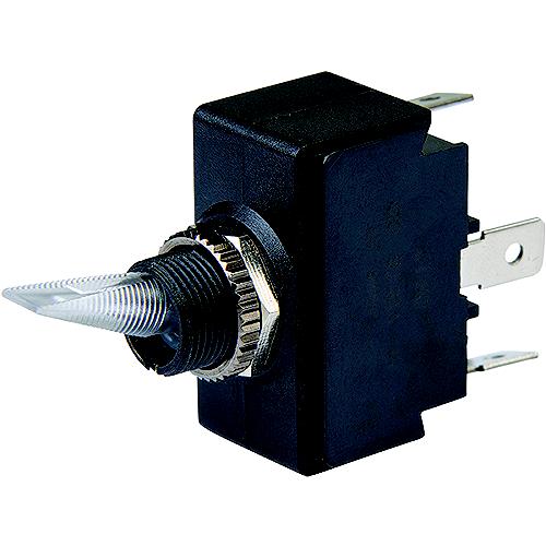 Bep 1001907 Illuminated Toggle Switch, On-Off-On, Spdt, 1/4
