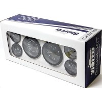 Sierra 68413P Eclipse Series Black Inboard / Sterndrive 6 Set With Tachometer, Speedometer, Voltmeter, Fuel, Water Temperature & Oil Pressure Gauges - 68413P - 11-68413Pf1