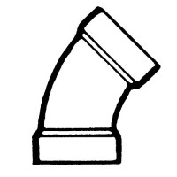 45 Elbow 1 1/2In Abs Bell Rv Rvx - 632501 - 135-632501F1