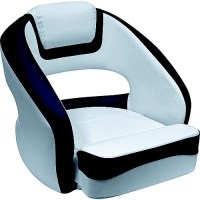 Wise 33350031 Hurley Le Bucket Seat W/Flip Up Bolster, Brite White/Midnight - 3335-0031 - 144-33350031F1