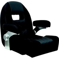 Springfield Kingpin™ 1042035Blk Console Helm Seat With Flip-Up Bolster, Black - 1042035-Blk - 169-1042035Blkf1