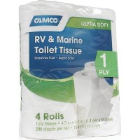 Camco 40276 Toilet Tissue-Toilet Paper 1Ply 4/Pk 280 Sheets - 40276 - 17-40276F1