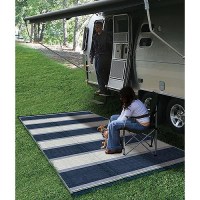 Open Air Stripe Awning Leisure Mat, 6' X 9' Blue - 42871 - 17-42871F1