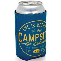 Camco 53247 Life Is Better At The Campsite Can Holder, Navy/Yellow, Better At Campsite - 53247 - 17-53247F1