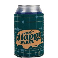 Camco 53480 Life Is Better At The Campsite Can Holder, Green Grid, Happy Place - 53480 - 17-53480F1