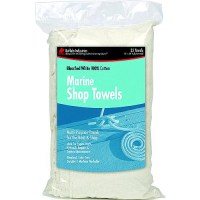 Buffalo 62031C Bleached White Shop Towels, 25/Bag - 62031C - 199-62031Cf1
