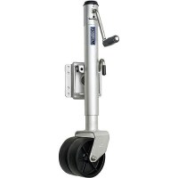 Fulton Xpd15L0101 1,500 Lb Max Load Heavy Duty Dual Wheel Bolt On Swivel Jack, Z-Max 600 Silver - Xpd15L0101 - 220-Xpd15L0101F1