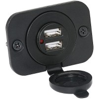 Attwood 142686 Dual Usb Adapter - 14268-6 - 23-142686F1