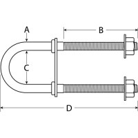 Attwood Bow Eye U-Bolt 1/2