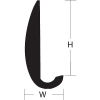 Taco Aluminum Overlap Rub Rail, 3/4