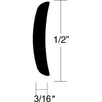 Taco A510102Tal12D Half Oval Alum 1/2 12' L - A51-0102Tal12D - 236-A510102Tal12Df1