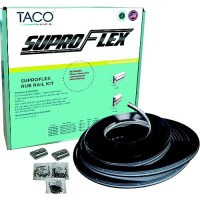 Taco V119991Bbk602 Semi-Rigid Suproflex Small Rub Rail Kit W/Flexible Vinyl Overlay Insert, 1-5/8