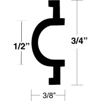 Taco V120334Bka501 Flexible Vinyl Insert, 50' Black - V12-0334Bka50-1 - 236-V120334Bka501F1