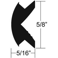Taco V120342Bka501 Flexible Vinyl Insert, 50' Black - V12-0342Bka50-1 - 236-V120342Bka501F1