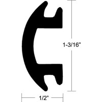 Taco V124144Bka501 Flexible Vinyl Insert, 50' Black - V12-4144Bka50-1 - 236-V124144Bka501F1