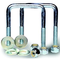Tie Down Engineering Zinc Plated Square U-Bolt Kit - 86204 - 241-86204F1