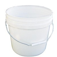 3-1/2 Gal. Plastic Industrial Pail, White - 1000574 - 320-1000574F1