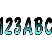 Hardline Series 200 Registration Kit, Cursive Font With Top To Bottom Color Gradations (Includes 4 Sets Of 3
